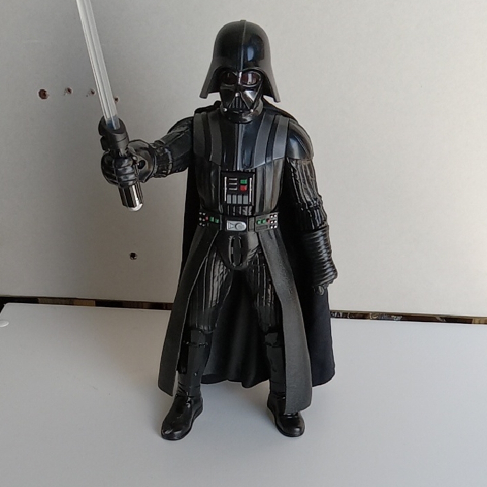 Star Wars Black Darth Vader Figure with Silver Lightsaber